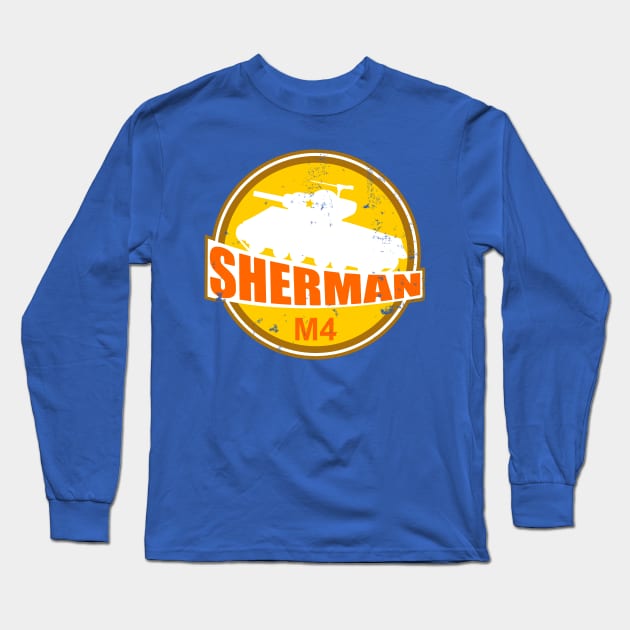 M4 Sherman (distressed) Long Sleeve T-Shirt by TCP